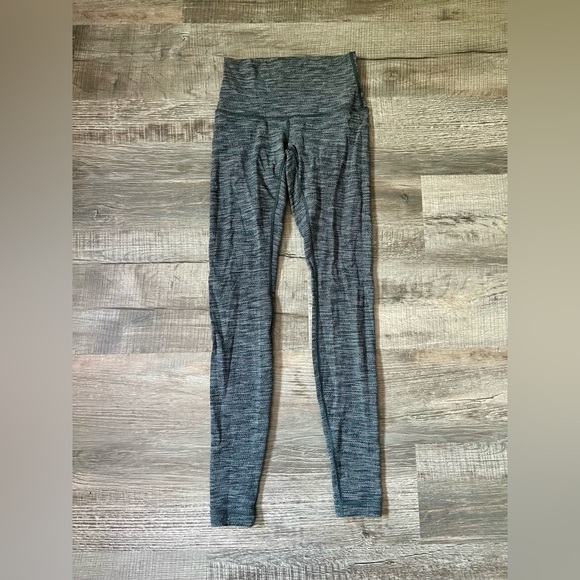 Lululemon Wunder Under Pant III Coco Pique Black White 4 Full Length Yoga Gym - Picture 4 of 7